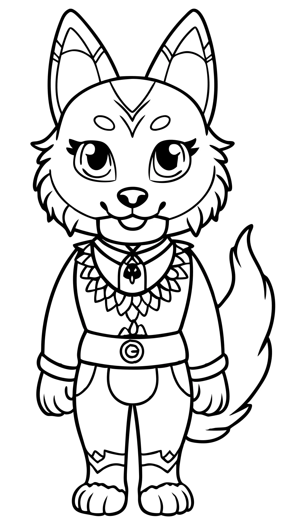 gacha life coloring pages wolf